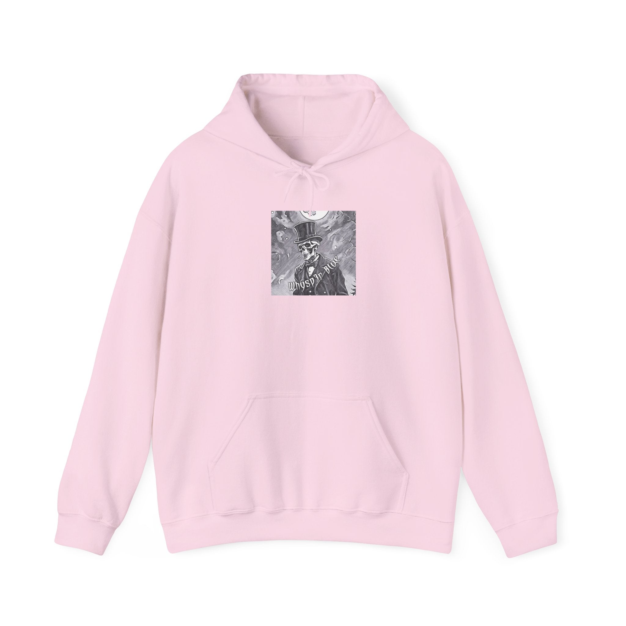 Hoodie — "Whysp3r Blue" Gothic Skull Art Pullover