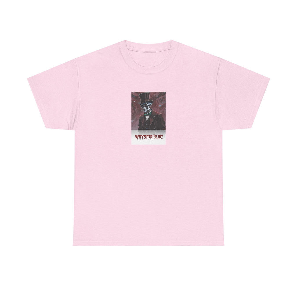 Skull Gentleman Tee — “Whysp3r Blue” Gothic Graphic T-Shirt