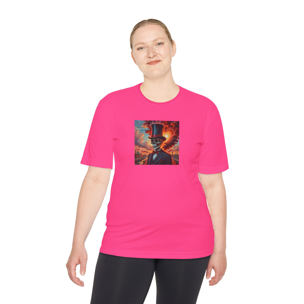 Blues Remain Graphic Tee — Surreal Top-Hat Skull Art Short-Sleeve Shirt