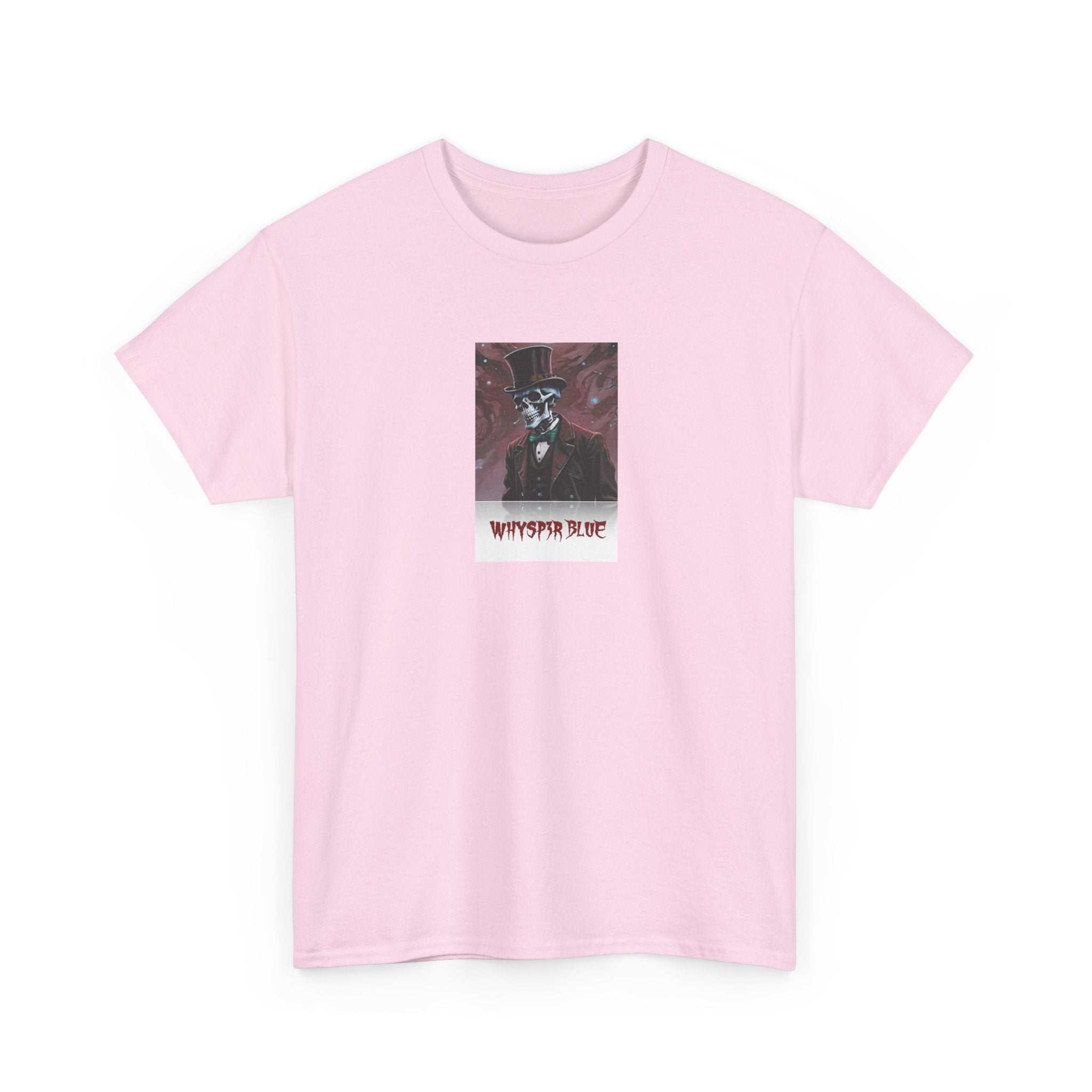 Skull Gentleman Tee — “Whysp3r Blue” Gothic Graphic T-Shirt