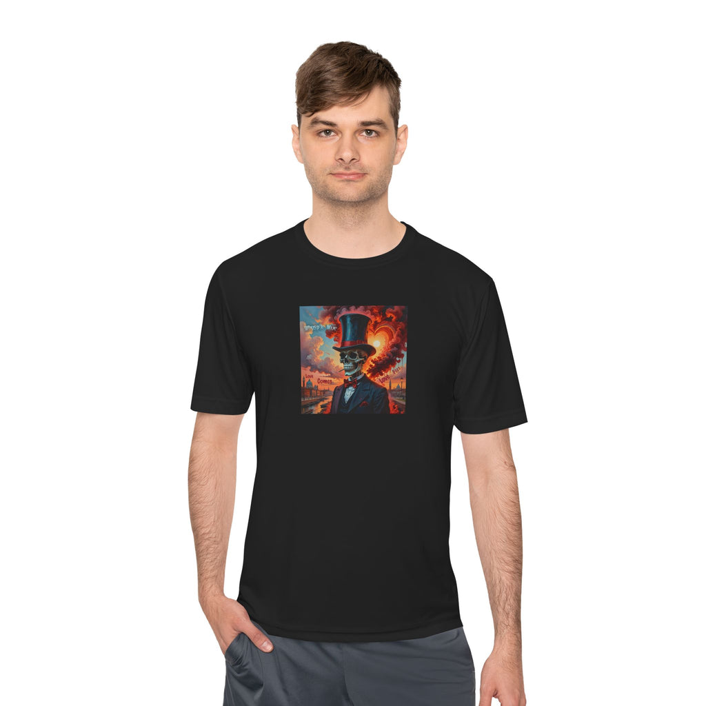 Blues Remain Graphic Tee — Surreal Top-Hat Skull Art Short-Sleeve Shirt