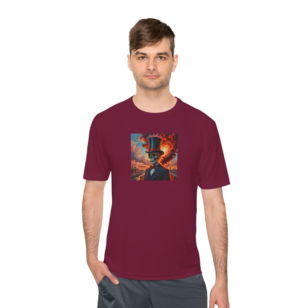 Blues Remain Graphic Tee — Surreal Top-Hat Skull Art Short-Sleeve Shirt