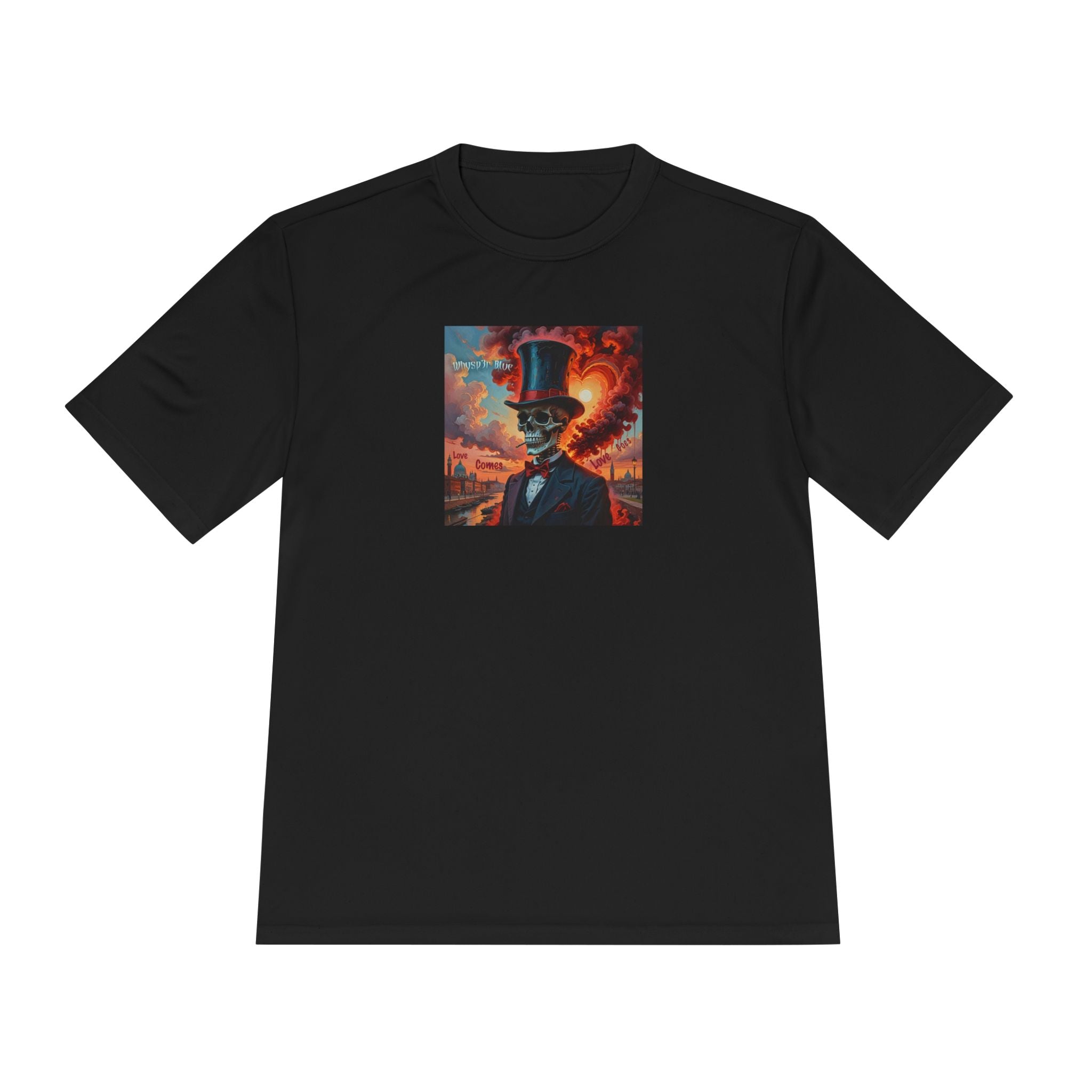 Blues Remain Graphic Tee — Surreal Top-Hat Skull Art Short-Sleeve Shirt