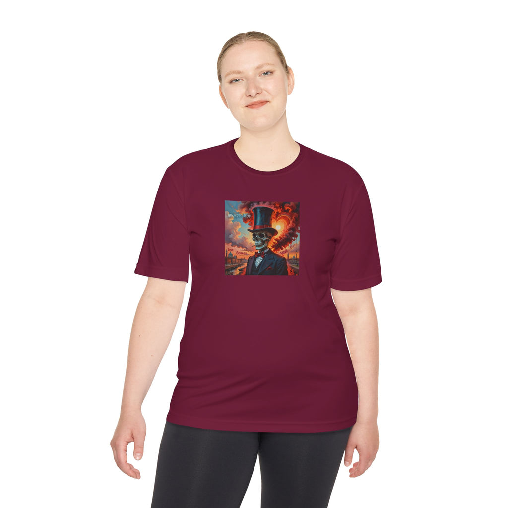 Blues Remain Graphic Tee — Surreal Top-Hat Skull Art Short-Sleeve Shirt