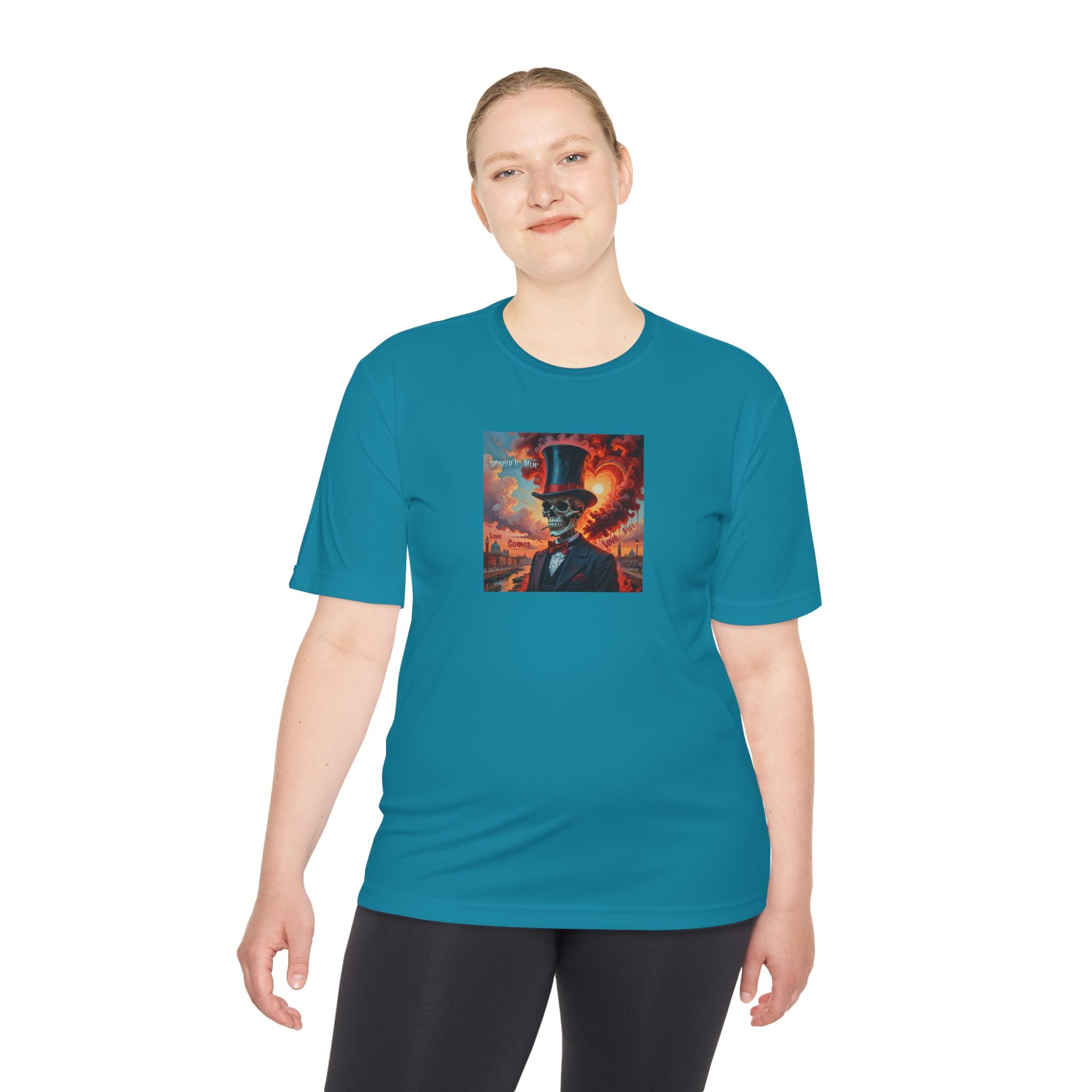 Blues Remain Graphic Tee — Surreal Top-Hat Skull Art Short-Sleeve Shirt