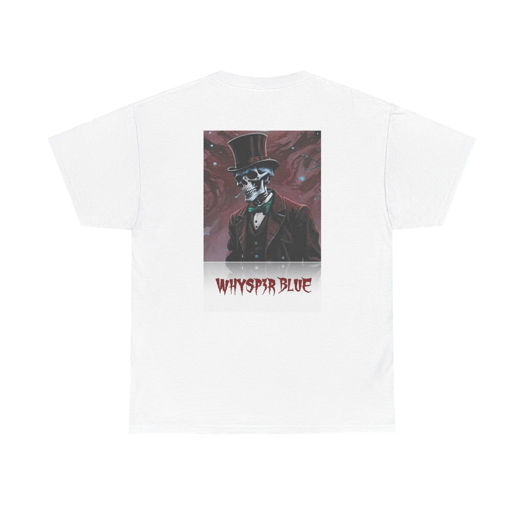 Skull Gentleman Tee — “Whysp3r Blue” Gothic Graphic T-Shirt