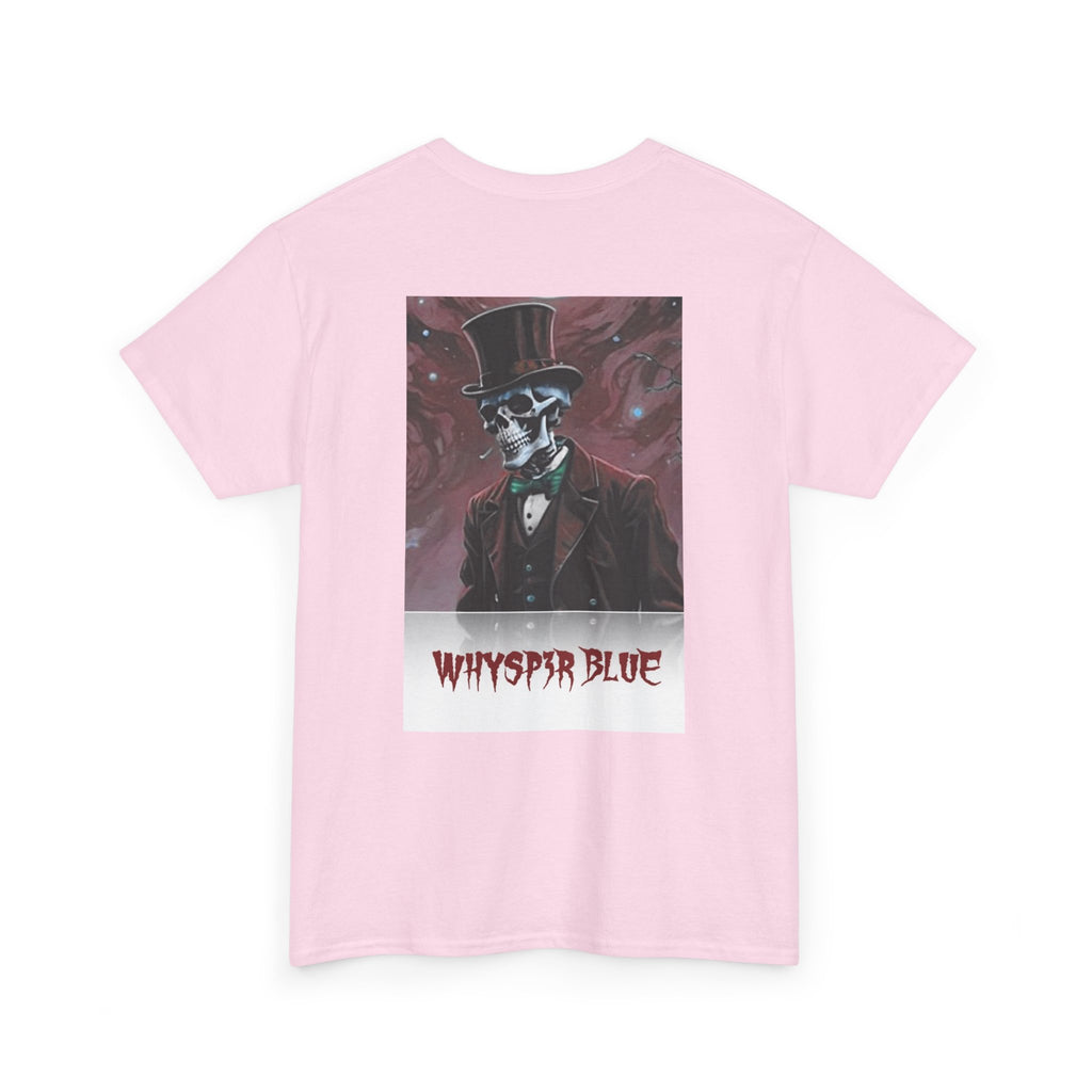 Skull Gentleman Tee — “Whysp3r Blue” Gothic Graphic T-Shirt