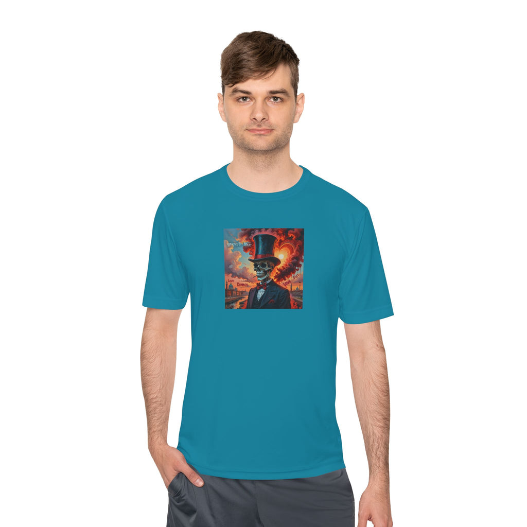 Blues Remain Graphic Tee — Surreal Top-Hat Skull Art Short-Sleeve Shirt
