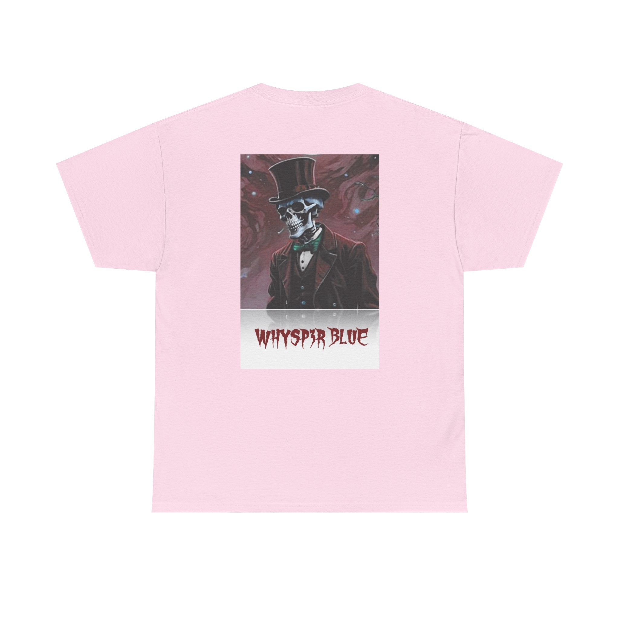 Skull Gentleman Tee — “Whysp3r Blue” Gothic Graphic T-Shirt